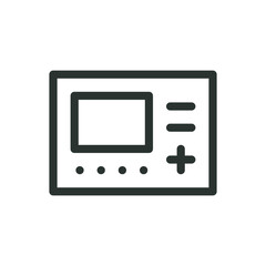 Poster - CNC machine controller isolated icon, machine control display vector icon with editable stroke