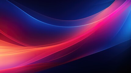 Poster - Abstract colorful waves on a dark background.