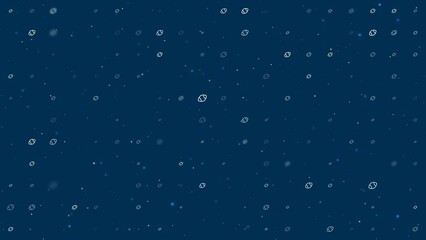 Poster - Template animation of evenly spaced rugby symbols of different sizes and opacity. Animation of transparency and size. Seamless looped 4k animation on dark blue background with stars