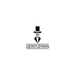 Gentleman logo. Gentleman label icon isolated on white background
