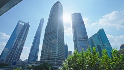 Poster - High-rise buildings in Lujiazui, Shanghai, China