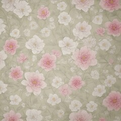  Flower pattern wallpaper, zoom meeting