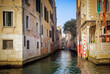Images of the architecture and canals of the Italian city of Venice at sunrise and sunset. In them we can see details of streetlights, balconies and blinds.