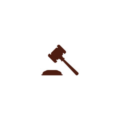 Canvas Print - Judge gavel icon. Auction hammer icon isolated on white background