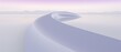Panoramic landscape of smooth snowdrifts under a soft lavender sky