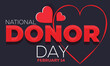 National donor day. background, banner, card, poster, template. Vector illustration.