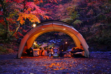Wall Mural - tent at night