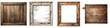 Old rustic wooden frame  Hyperrealistic Highly Detailed Isolated On Transparent Background Png File