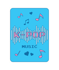 Aufkleber - K-pop group card. Vector illustration