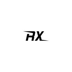 Sticker - Letter RX logo isolated on white background