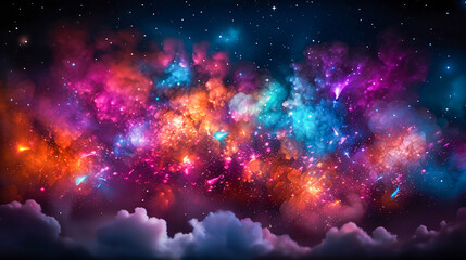 Wall Mural - background with space nebuala in the galaxy