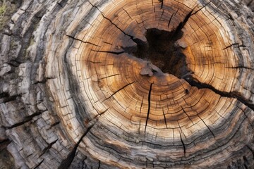 Poster - close-up of a weathered tree trunk