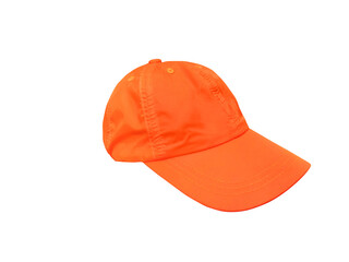 Wall Mural - Orange baseball cap isolated PNG transparent