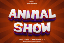 Animal Show Text Style Effect Template Editable