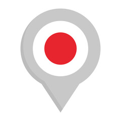 Poster - japan flag map pin icon. vector.