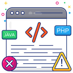 Unique design icon of software development 

