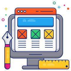        A premium download vector of web wireframe 

