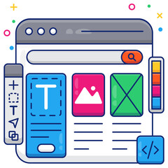        A premium download vector of web design 

