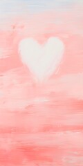 Grungy abstract red, white and pink valentines day background. Romantic pastel heart concept.