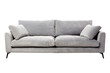 A grey seater sofa isolated on transparent background.