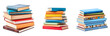 © Your isolated stock - stack of children books isolated. Children books collection. Pile of children books. Children books isolated on transparent background.