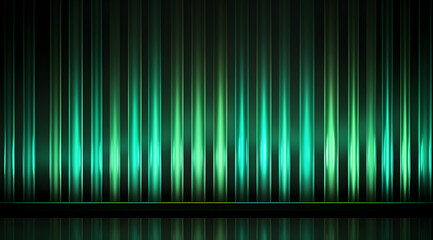 Wall Mural - Abstract design with glowing green neon stripes, creating a mesmerizing and modern wallpaper.