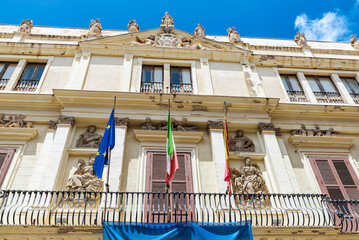 Wall Mural - Riccio di Morana palace in Marsala, Trapani; Sicily, Italy