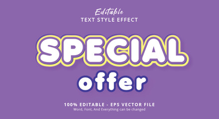 Poster - Special offer sale typography premium editable text effect