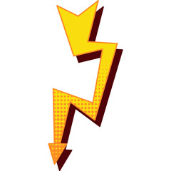 Wall Mural - Lightning Bolt Cartoon