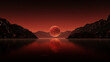 sunrise over the lake HD 8K wallpaper Stock Photographic Image