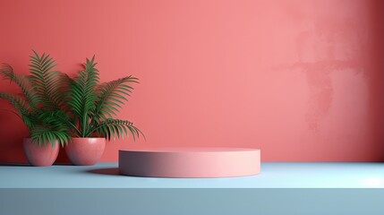 Aufkleber - Abstract background, mock up scene with podium geometry shape for product display. 3D rendering