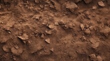 Brown Ground Surface.Close Up Natural Background.soil Surface Top View