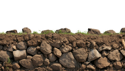 Wall Mural - a pile of stones isolated on transparent background cutout