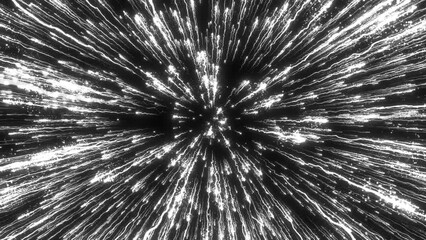 Wall Mural - abstract black and white animated fireworks, christmas new years eve animation, 4k uhd loop