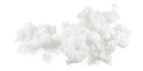 Aufkleber - Soft clouds flowing free shapes isolated on transparent backgrounds 3d illustrations