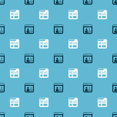 Poster - Set Information and News on seamless pattern. Vector