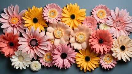  Bright Colorful Summer Spring Flower Border, HD, Background Wallpaper, Desktop Wallpaper