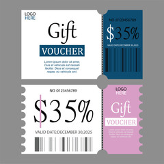 Poster - Free vector gift voucher template design