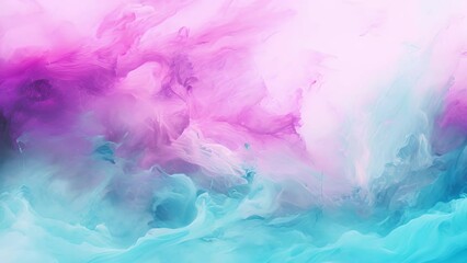Wall Mural - a supernatural tide of aquamarine seeps from a rift in the sky spilling out with thunderous force in