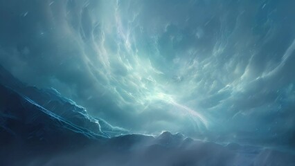 Wall Mural - a powerful force of raw magic an icy gale that bers through the air and chills everything it touches