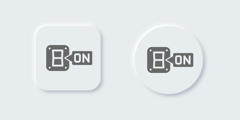 Poster - Switch on solid icon in neomorphic design style. Buttons signs vector illustration.