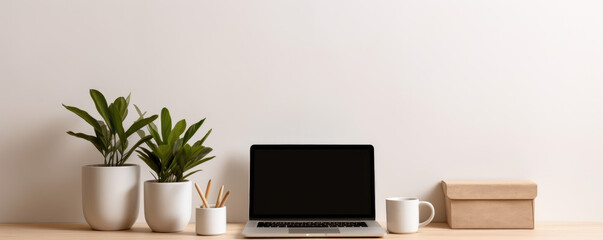 Minimalist workspace with clean lines