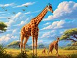giraffe in the savannah