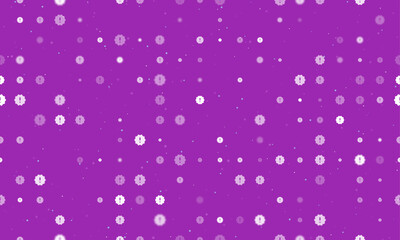 Poster - seamless background pattern of evenly spaced white warning symbols of different sizes and opacity. v