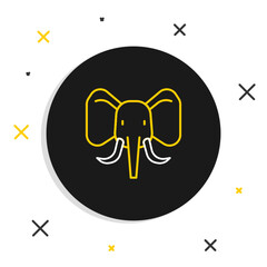 Sticker - Line Elephant icon isolated on white background. Colorful outline concept. Vector