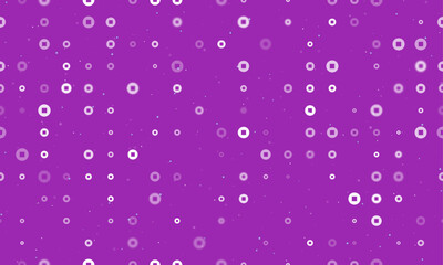 Poster - seamless background pattern of evenly spaced white stop media symbols of different sizes and opacity