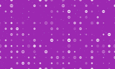Poster - seamless background pattern of evenly spaced white fast forward symbols of different sizes and opaci