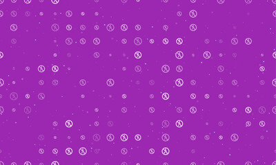 Poster - seamless background pattern of evenly spaced white pedestrian traffic prohibited signs of different 