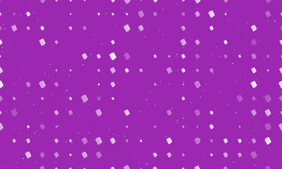 Poster - Seamless background pattern of evenly spaced white magic book symbols of different sizes and opacity. Vector illustration on purple background with stars