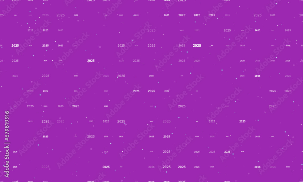 Seamless background pattern of evenly spaced white 2025 year symbols of ...